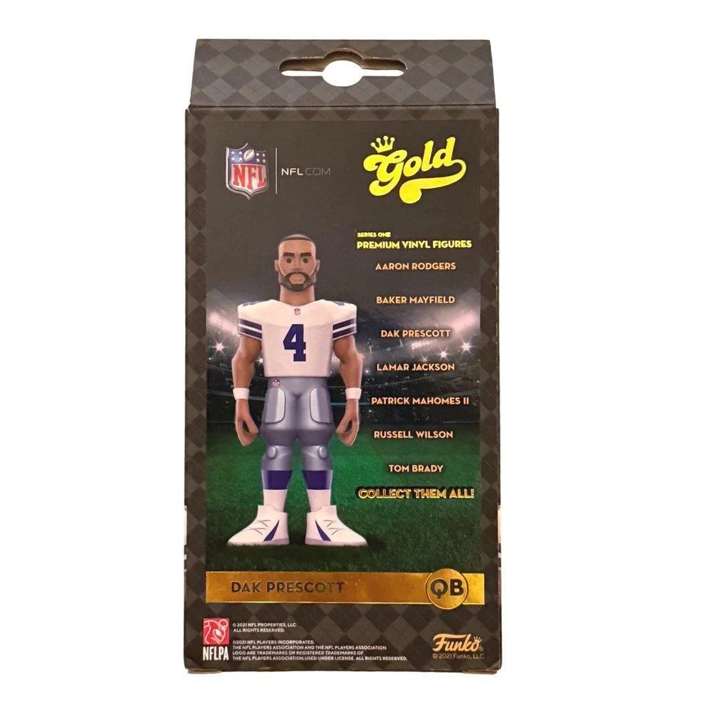 Funko Gold Dak Prescott Dallas Cowboys 5 Inch Premium Vinyl Figure NFL Series 1 - Picture 3 of 7